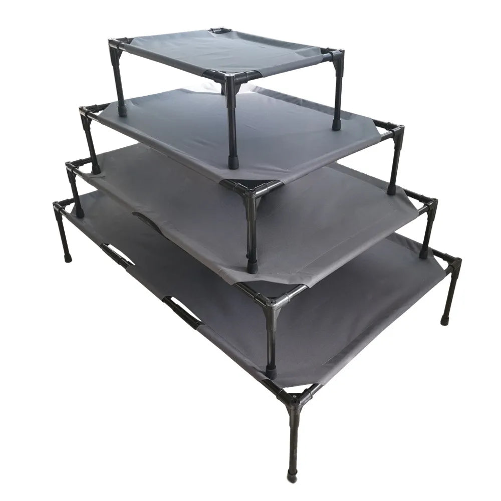 Elevated Outdoor Pet Camping Bed side view