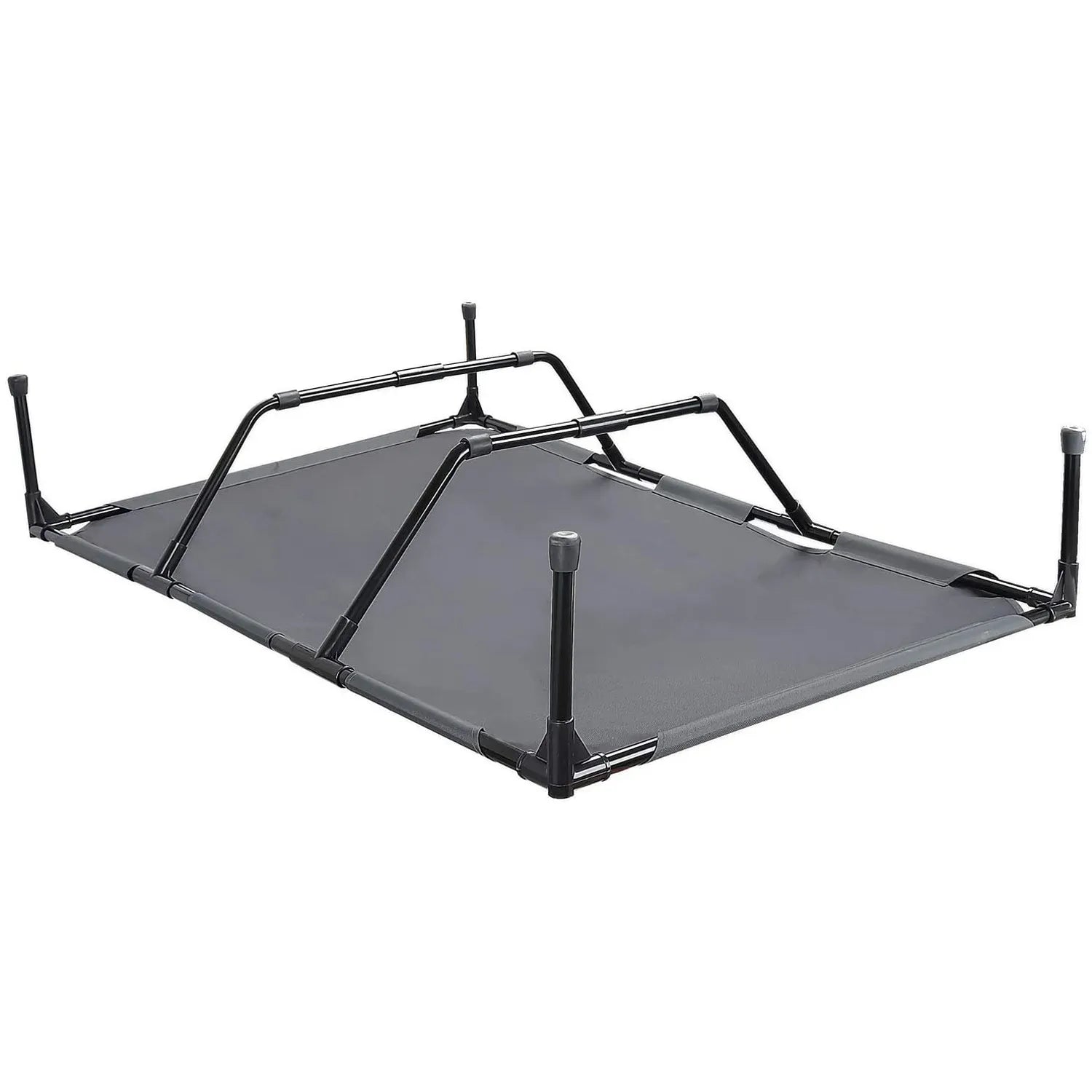 Elevated Outdoor Pet Camping Bed with dog