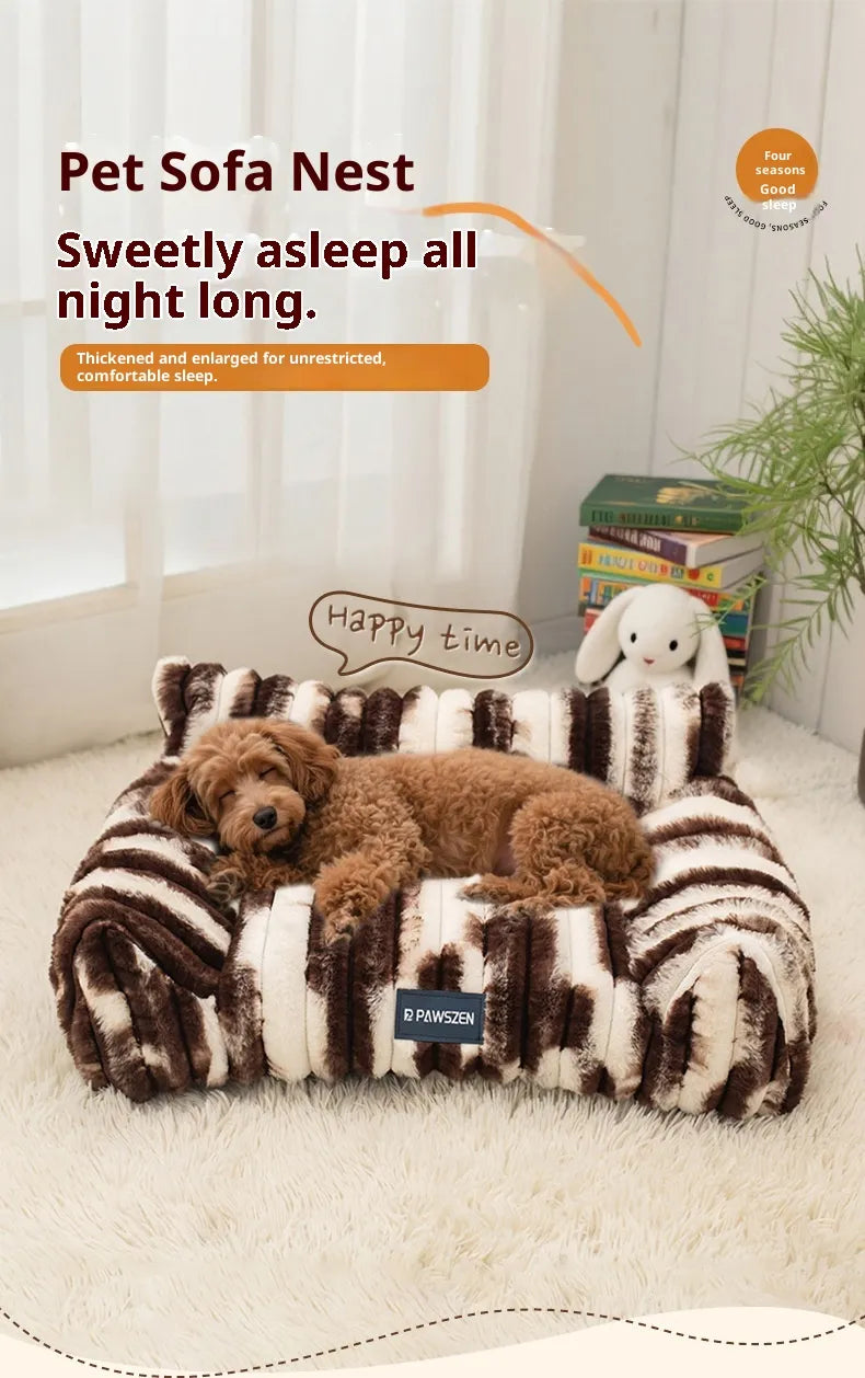 Plush Sofa-Style Pet Bed detail