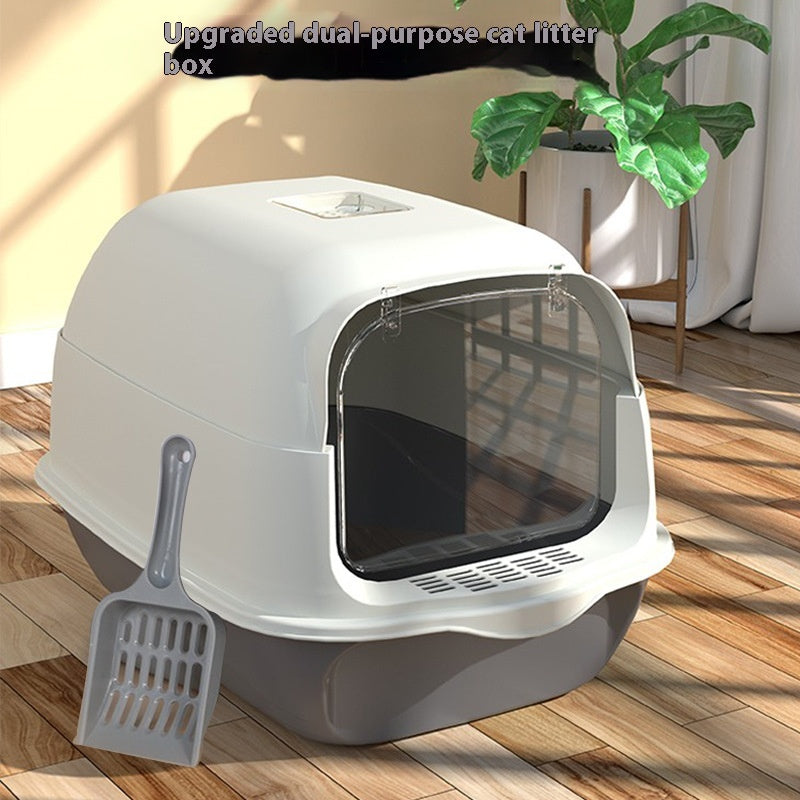 Paws & Oasis Enclosed Cat Litter Box